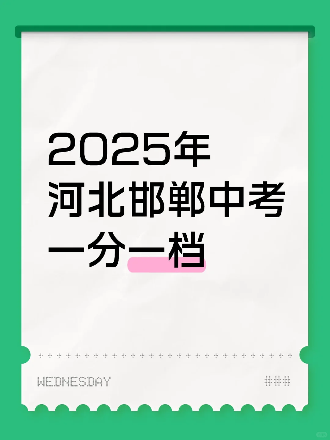 2025年河北邯郸中考一分一档 第2张