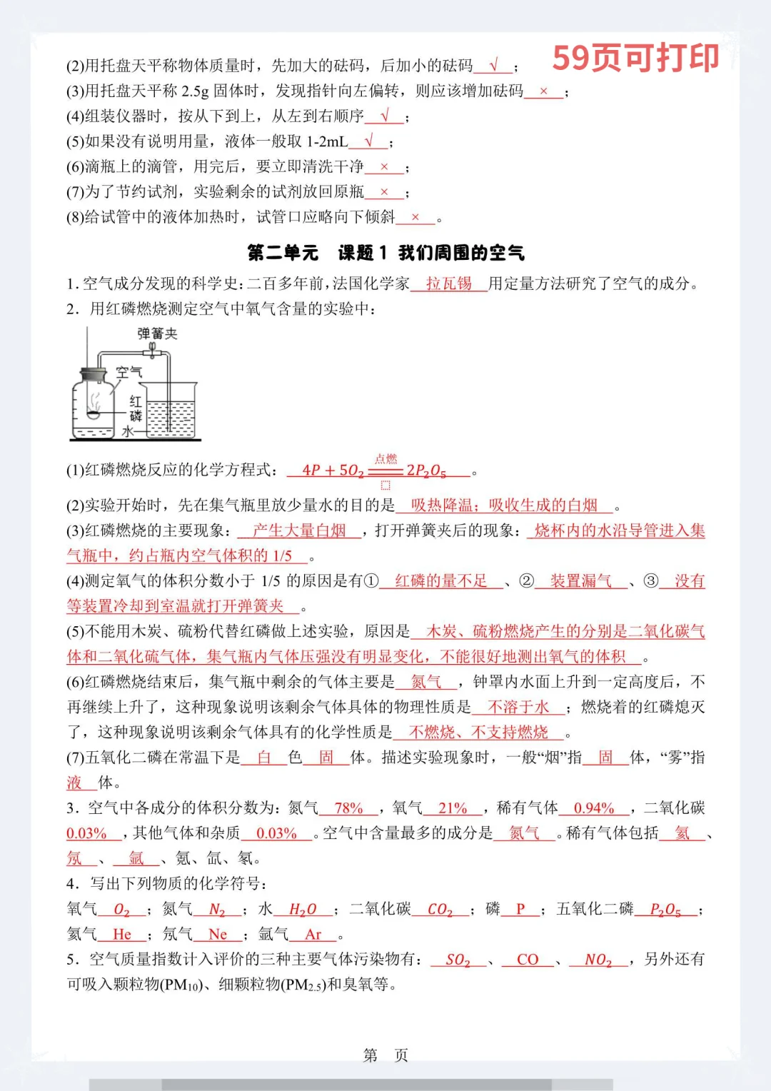 初三党狂喜！九上化学复习清单，背完期末稳了 第5张