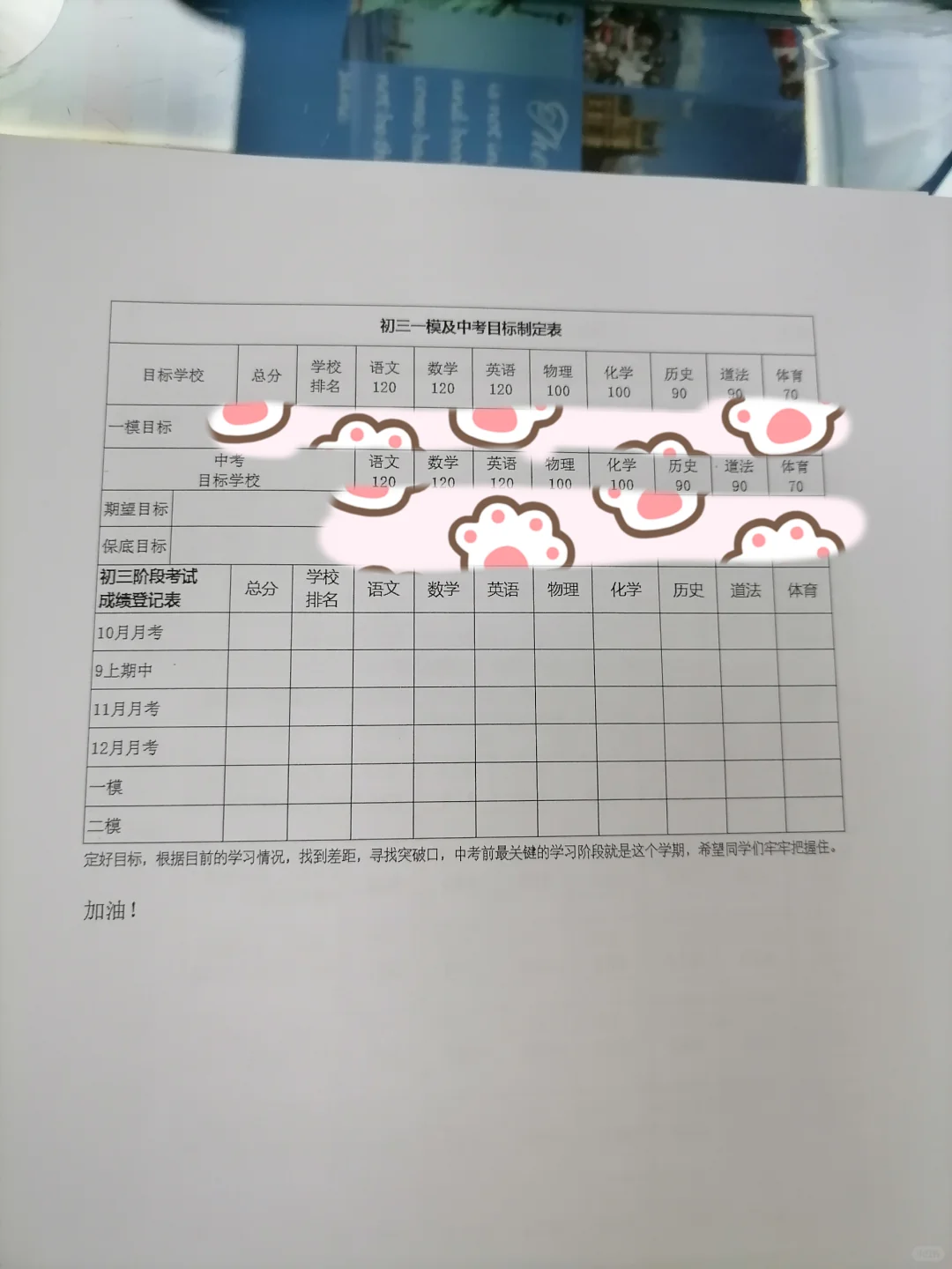 给孩子定中考目标了！ 第1张