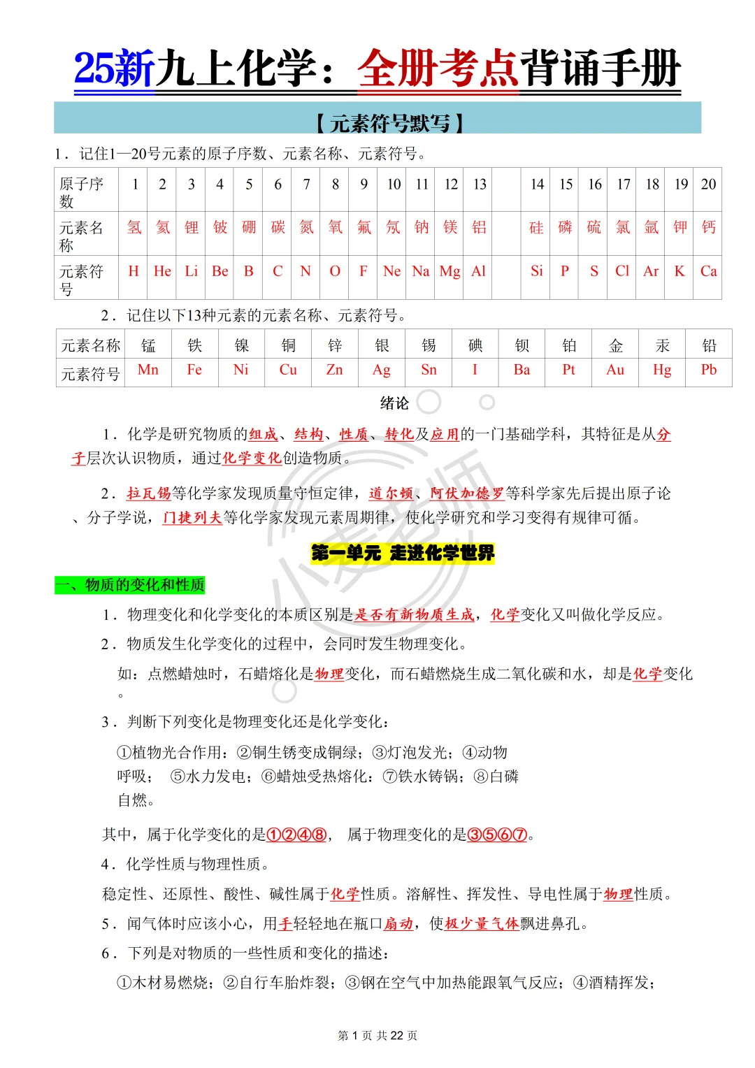 新九上化学，3小时背完，考试直接杀疯保底97 第3张