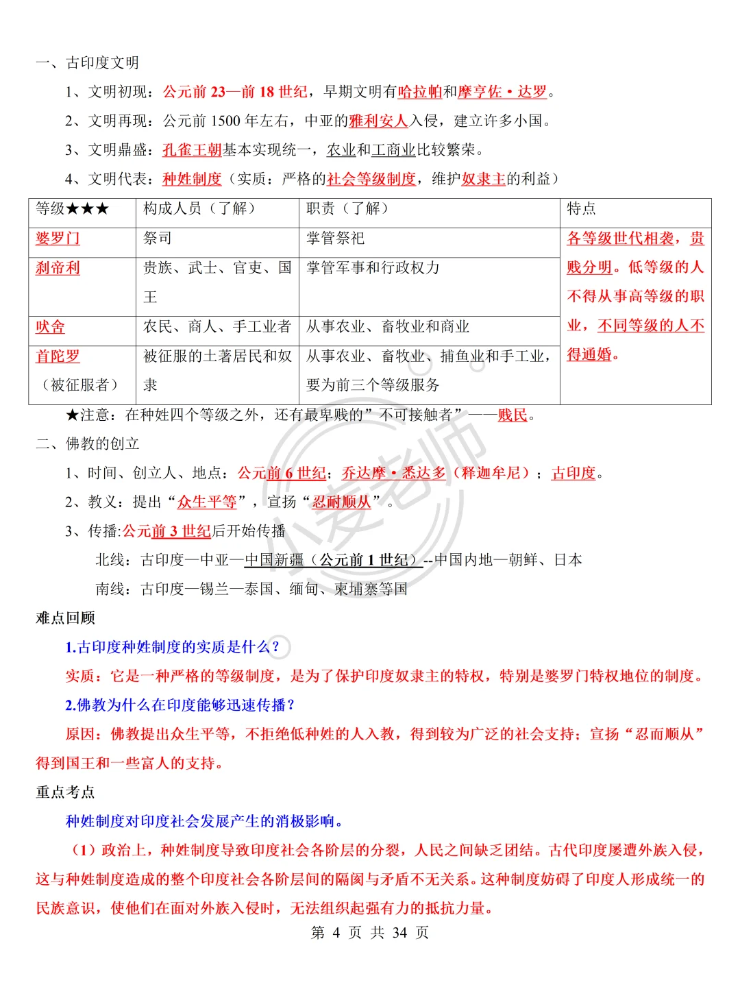 新版九上历史🔥核心重难考点，吃透=抄答案❗️ 第6张