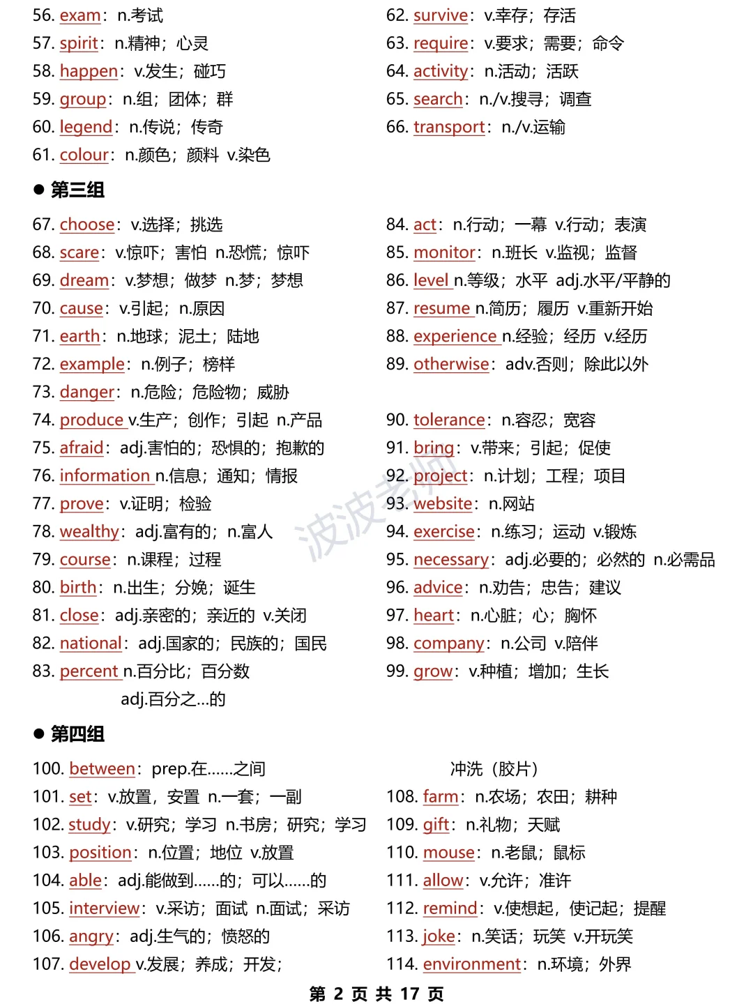 中考英语核心688词！背了它考试稳了！ 第3张