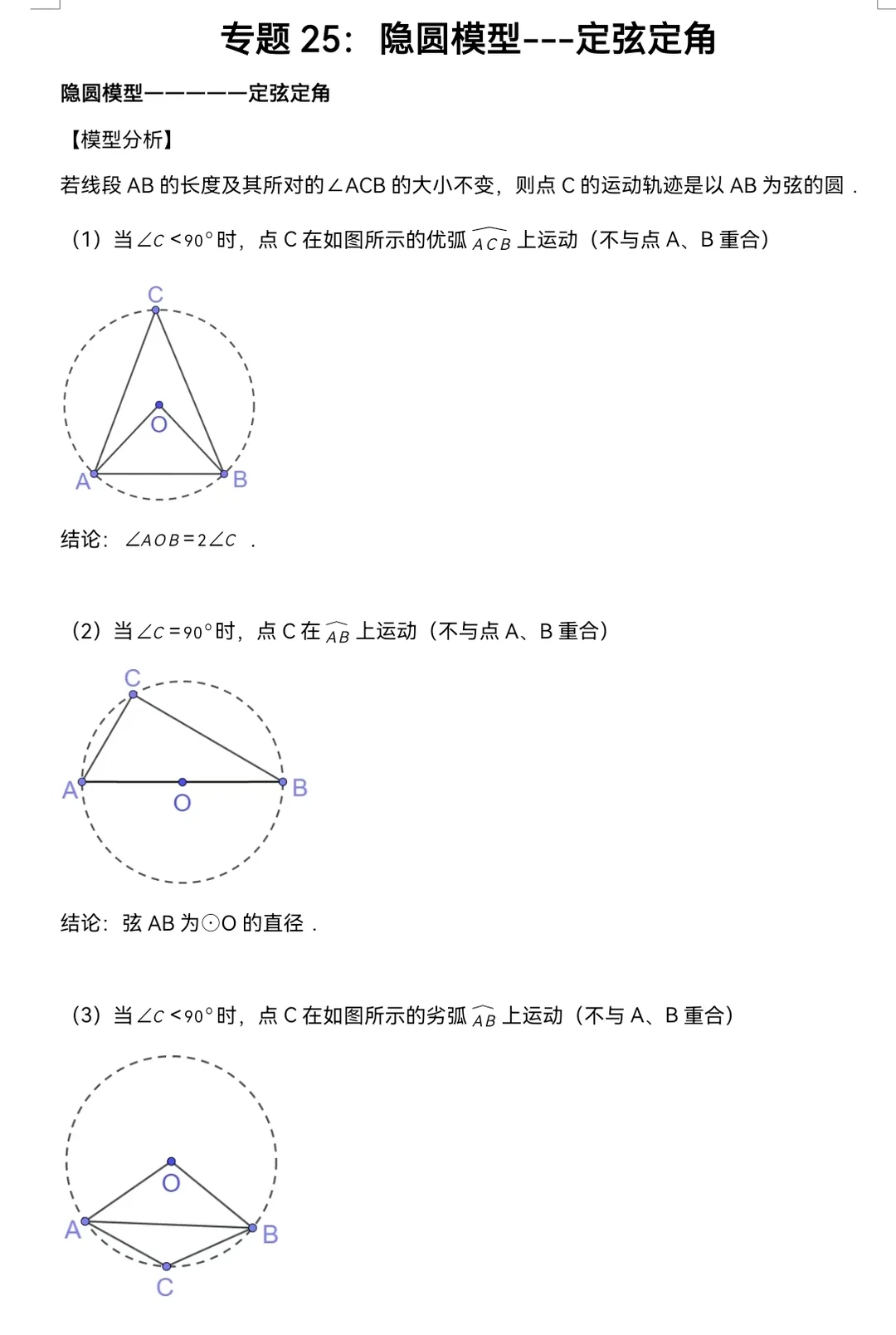 中考数学隐形圆四大类型，一份练习搞定 第5张