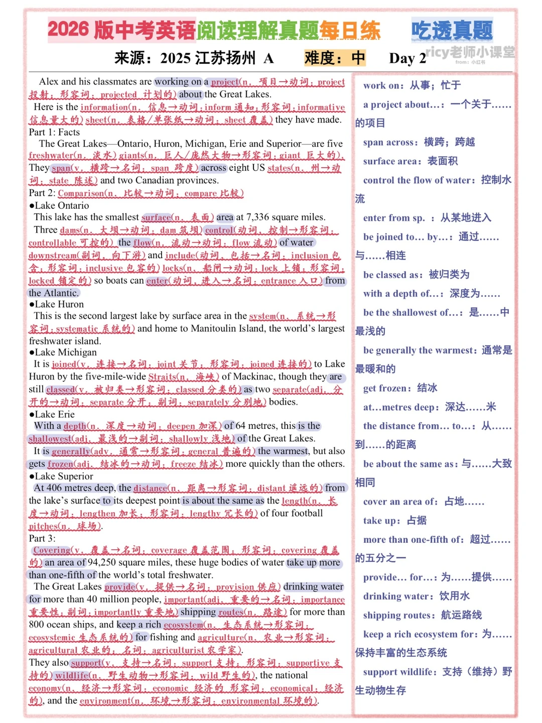 就这么练中考英语阅读，你练1篇顶别人100篇 第5张