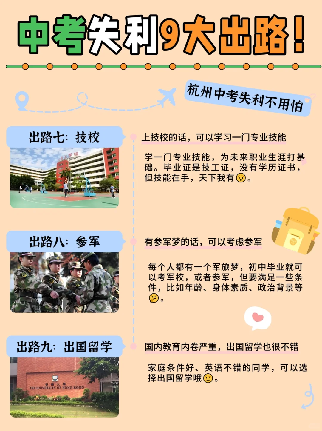 杭州考不上高中怎么办?9大出路等你选! 第1张 杭州考不上高中怎么办?9大出路等你选! 第1张