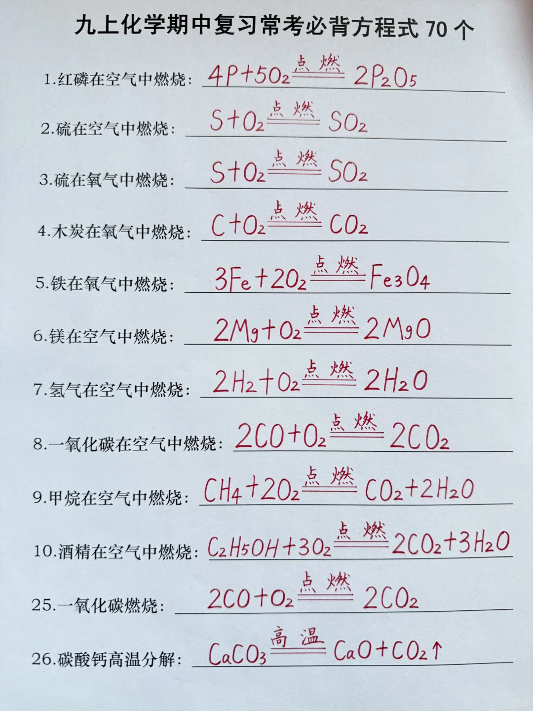 初中化学公式总结 直接被就完了❗️ 第2张