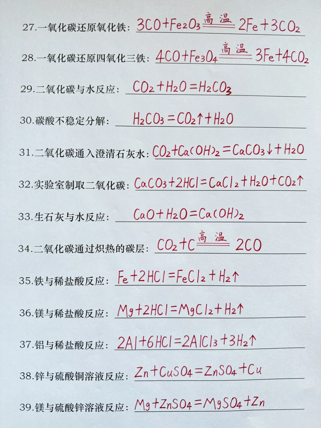 初中化学公式总结 直接被就完了❗️ 第3张