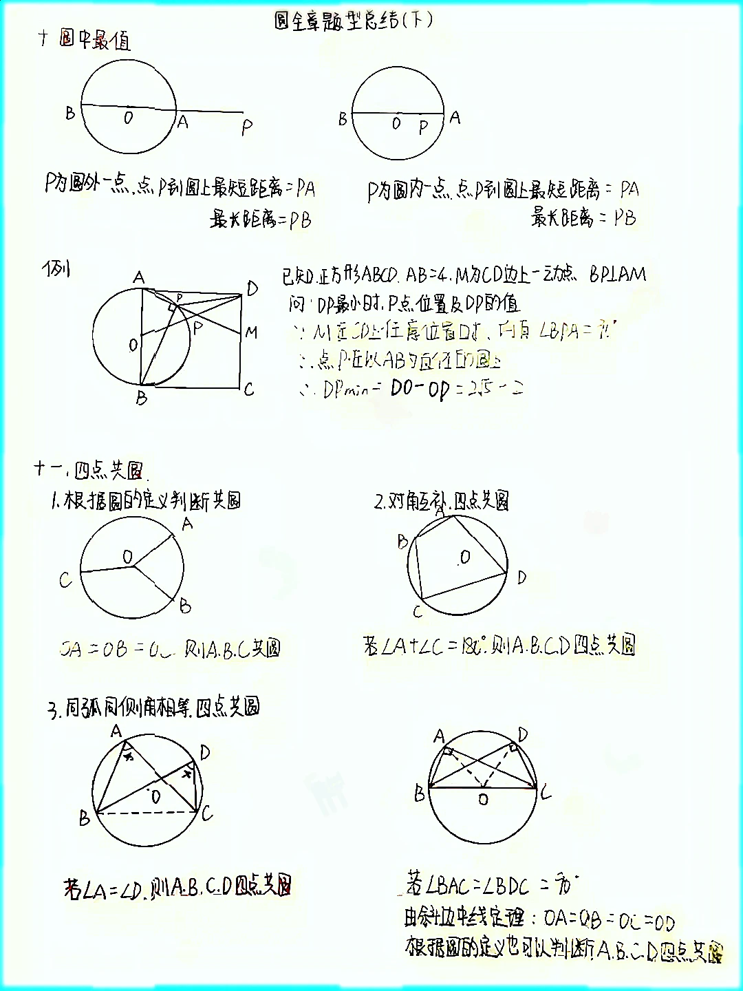 中考数学圆的十大几何模型阿氏圆隐圆辅助线 第10张