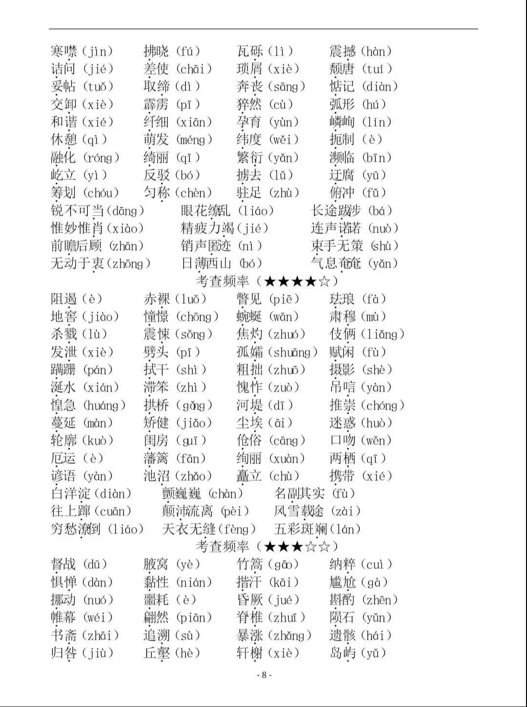 中考语文高频字音字形考点突破！提分30+ 第9张