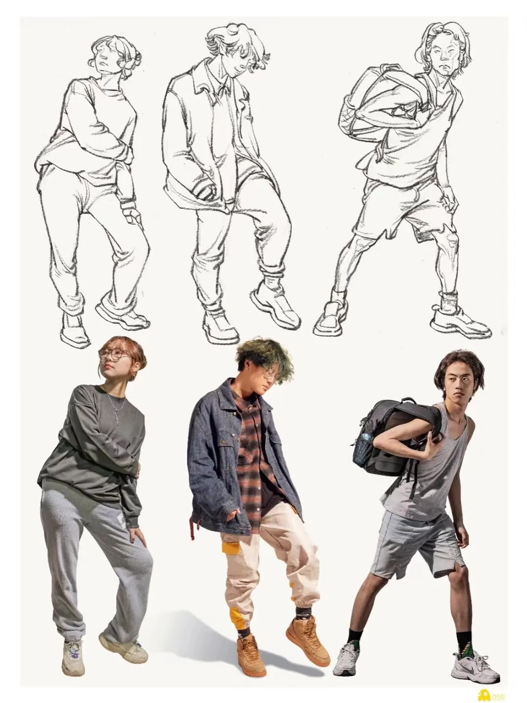 中考美术单人速写-站姿 第5张 中考美术单人速写-站姿 第5张