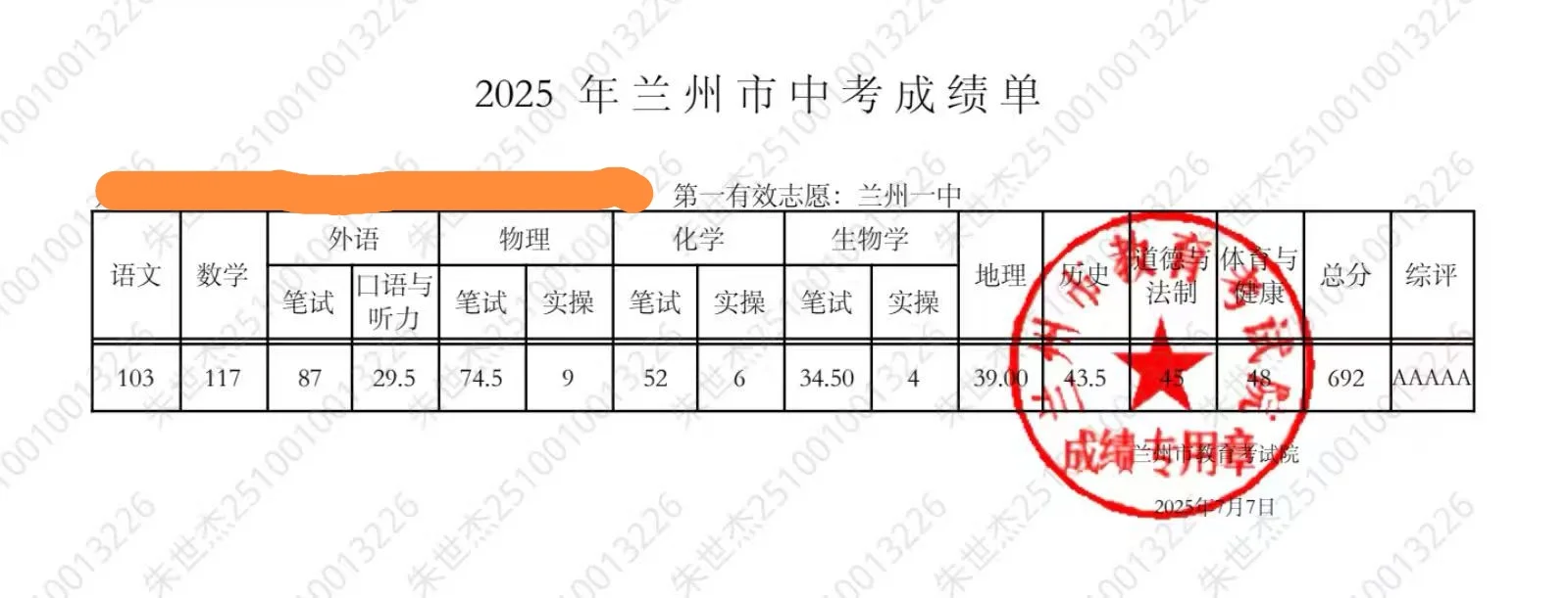 兰州中考成绩新鲜出炉 第3张 兰州中考成绩新鲜出炉 第3张