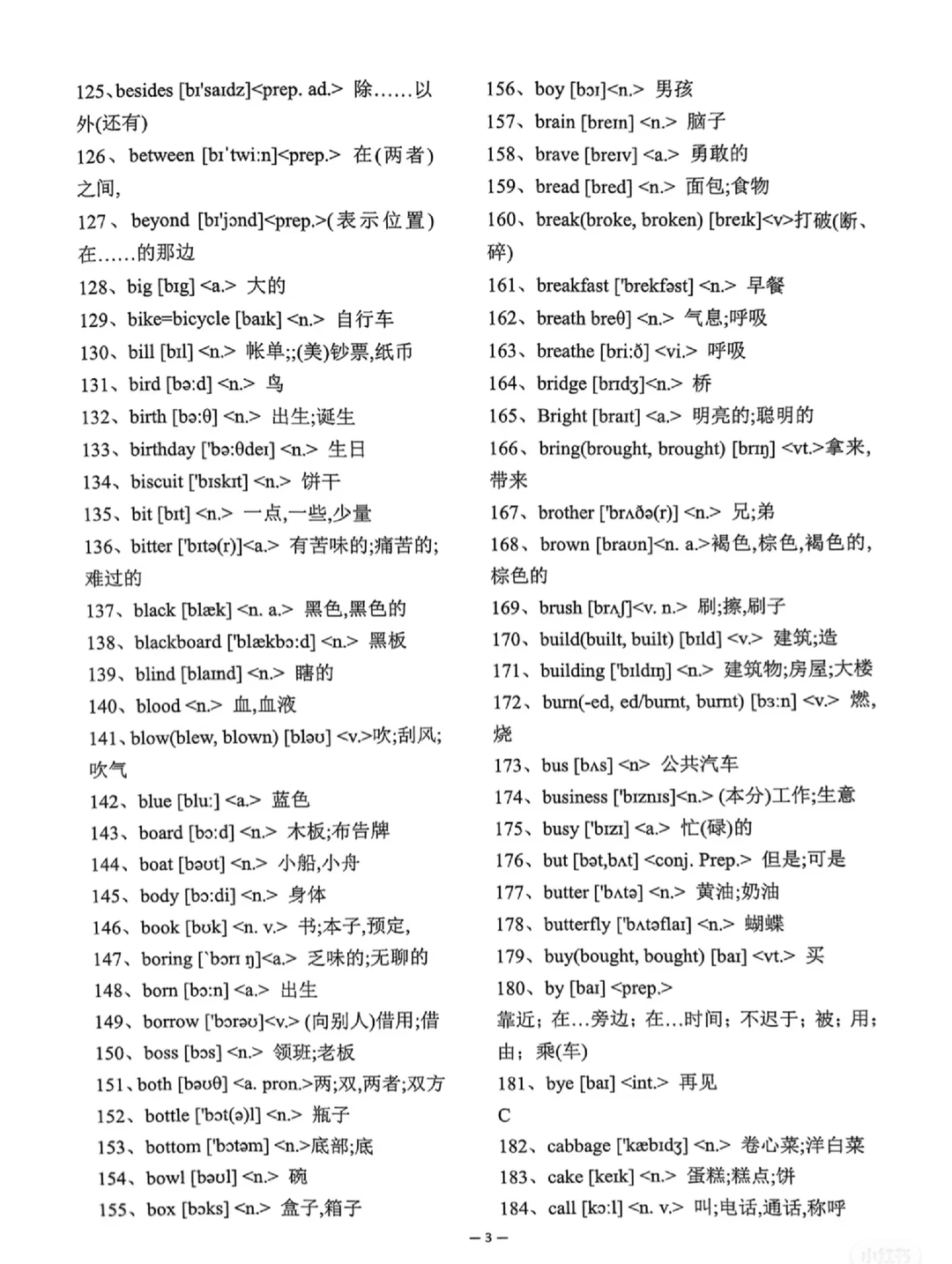 中考英语必备1600词（一） 第5张
