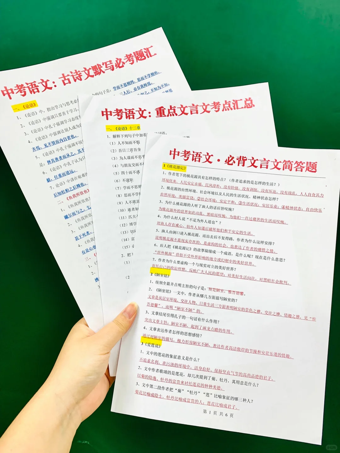 初三语文一轮复习打卡表，逆袭中考有方向 第2张