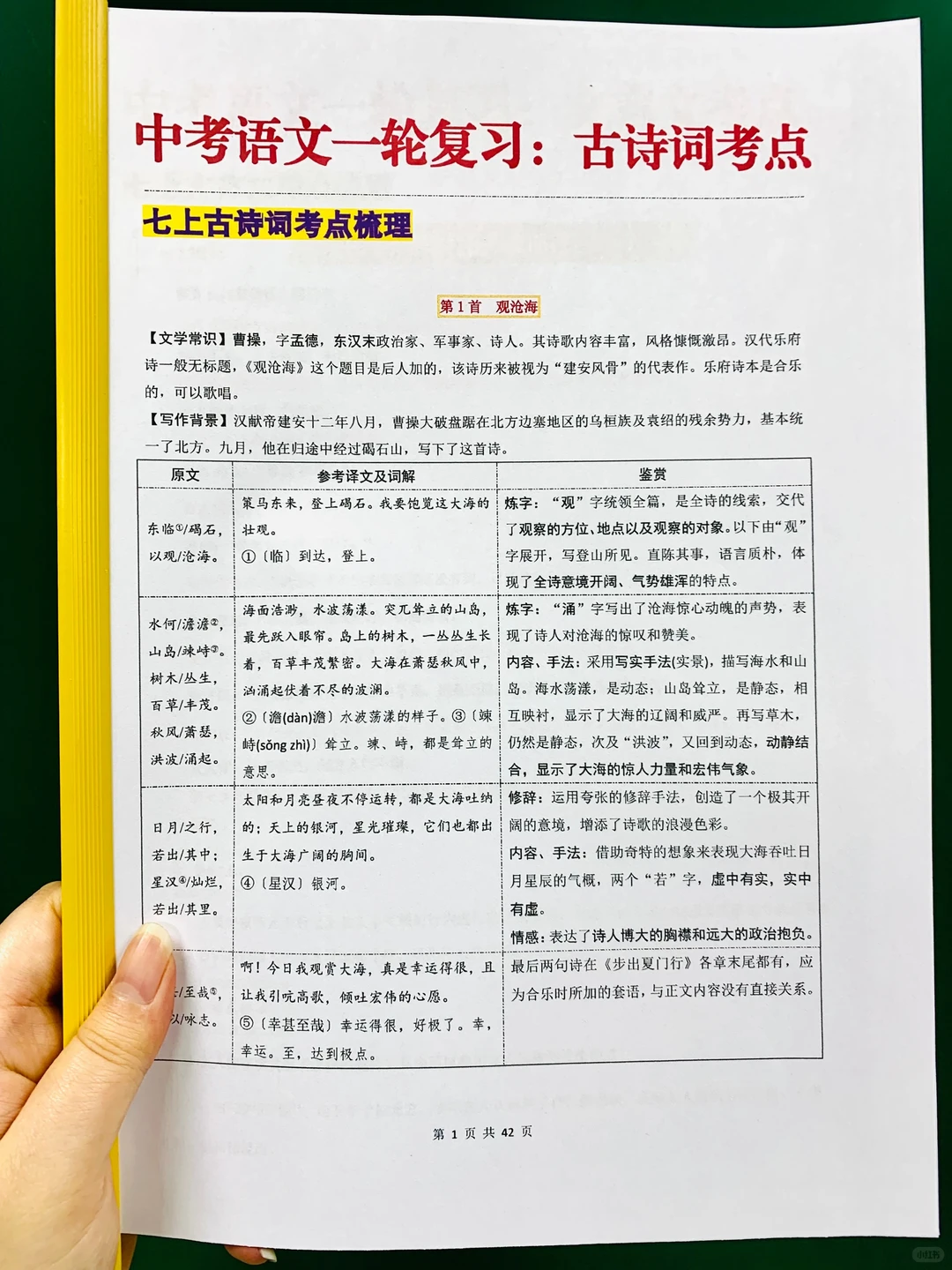 初三语文一轮复习打卡表，逆袭中考有方向 第6张