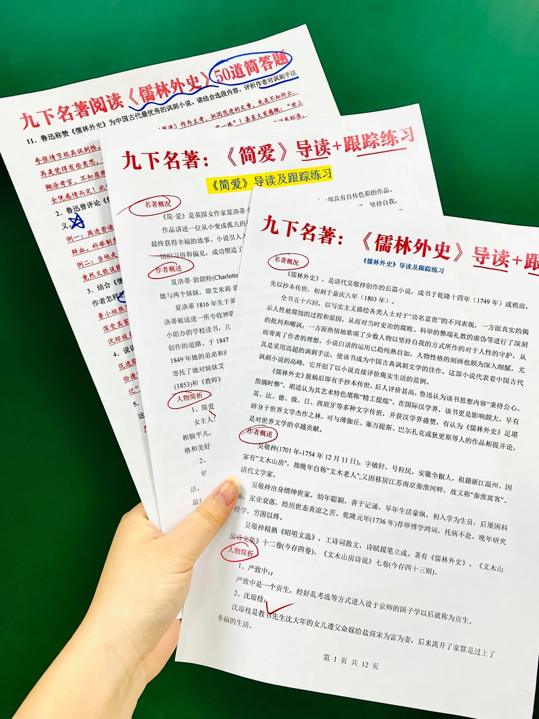 初三语文一轮复习打卡表，逆袭中考有方向 第13张