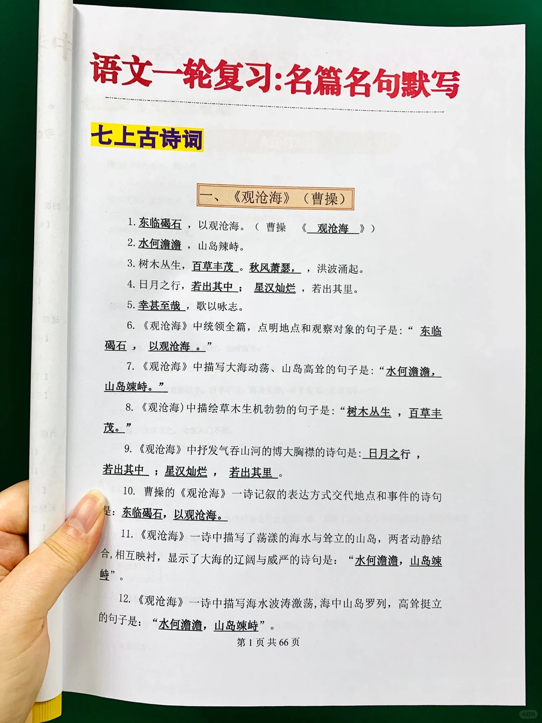 初三语文一轮复习打卡表，逆袭中考有方向 第8张