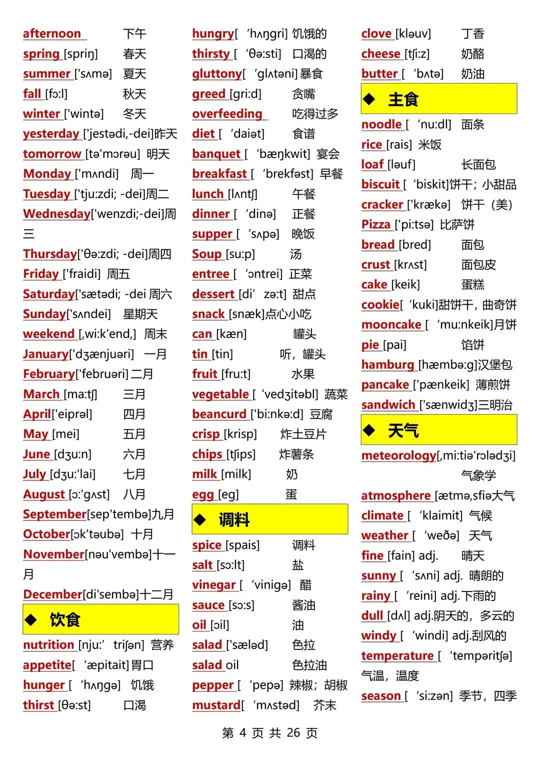 中考英语高频3500词 第6张