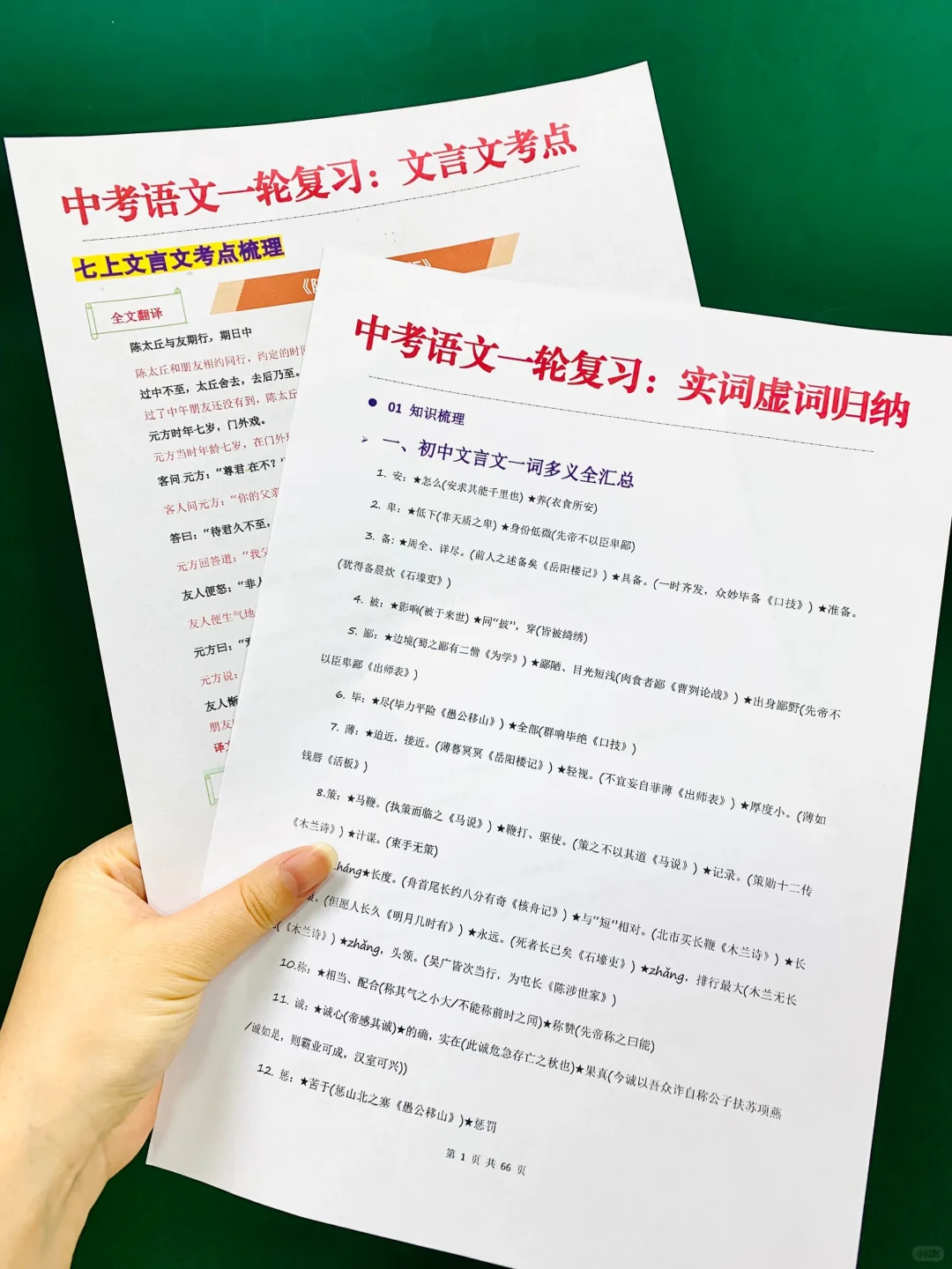 初三语文一轮复习打卡表，逆袭中考有方向 第9张