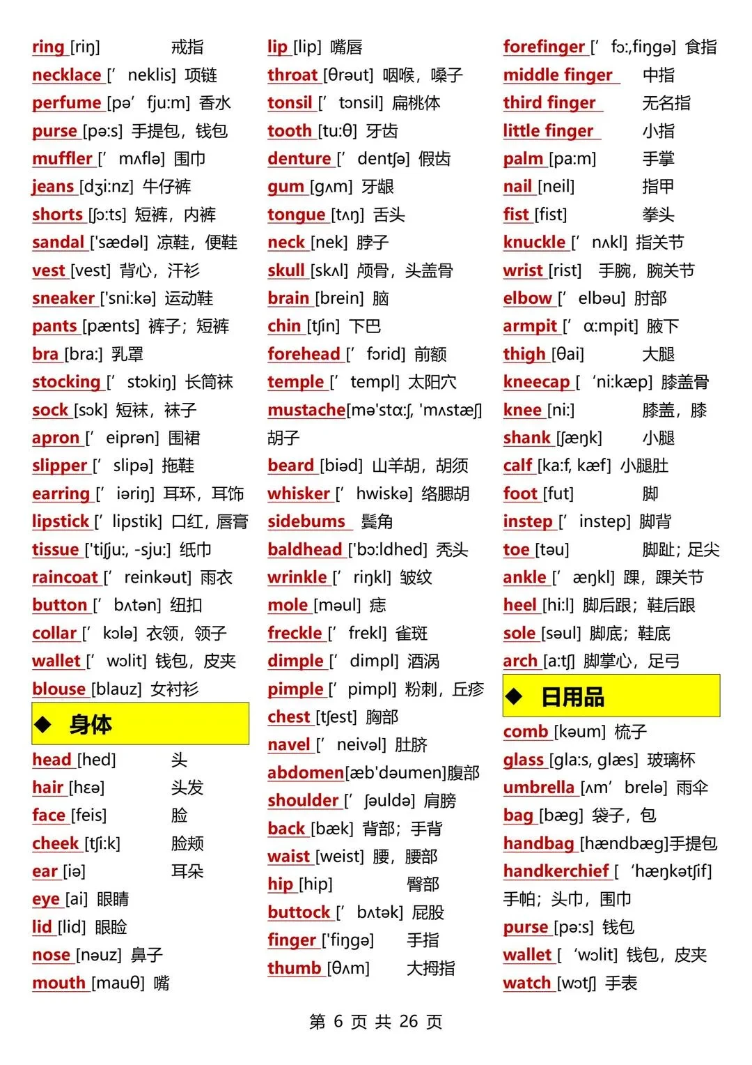 中考英语高频3500词 第8张