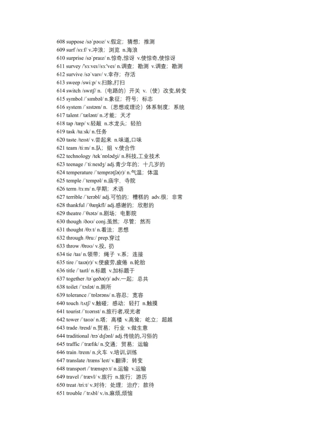 福建中考英语高频词📝 第17张