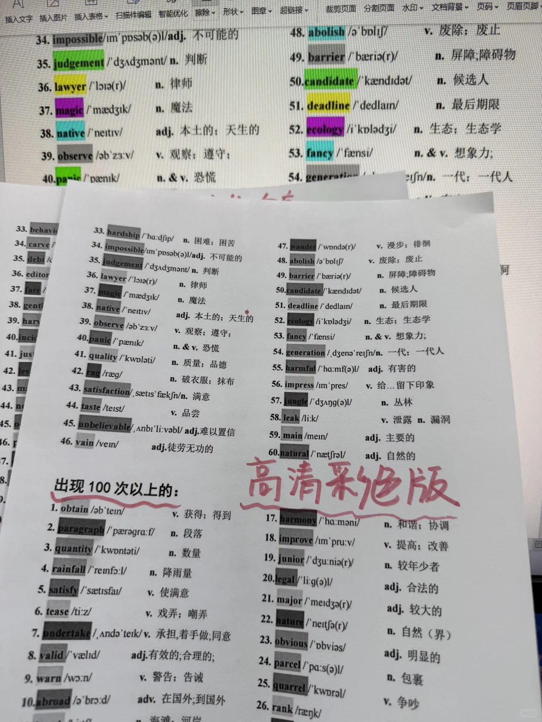 上海中考英语常考高频词，反反复复就这8页！ 第5张