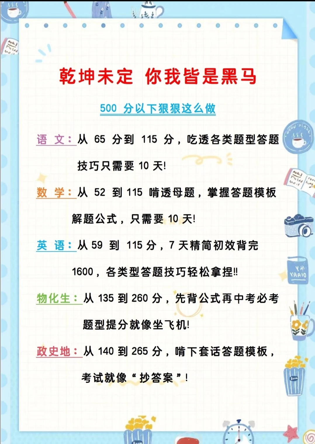 初中生还玩呢，真怕可以考上啊 第7张