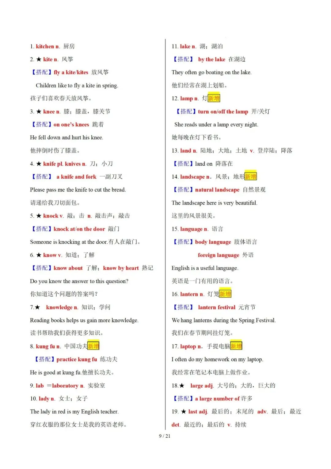30天熟记中考英语1600词(Day 13~Day 18)【背诵版】 第11张