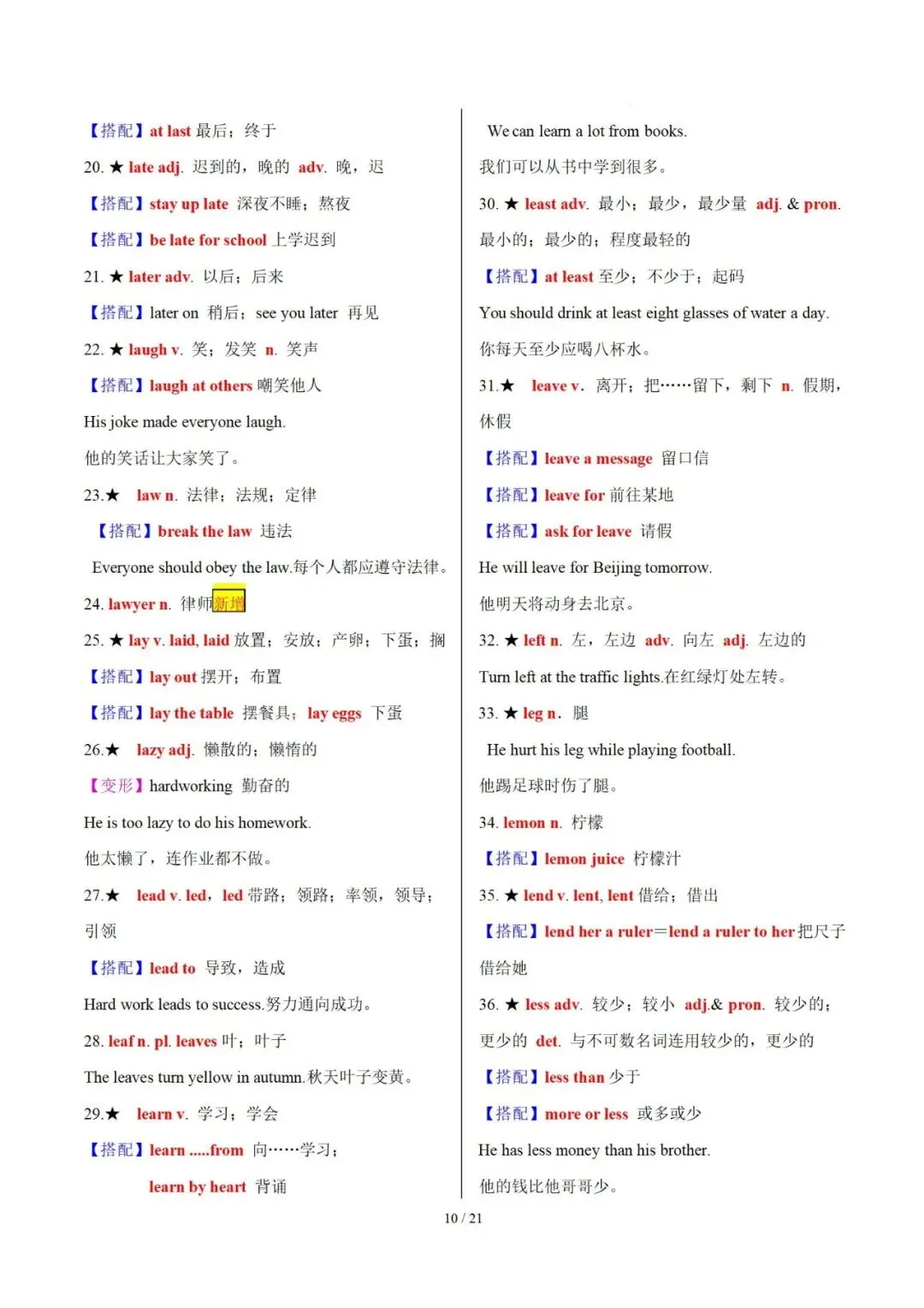 30天熟记中考英语1600词(Day 13~Day 18)【背诵版】 第12张