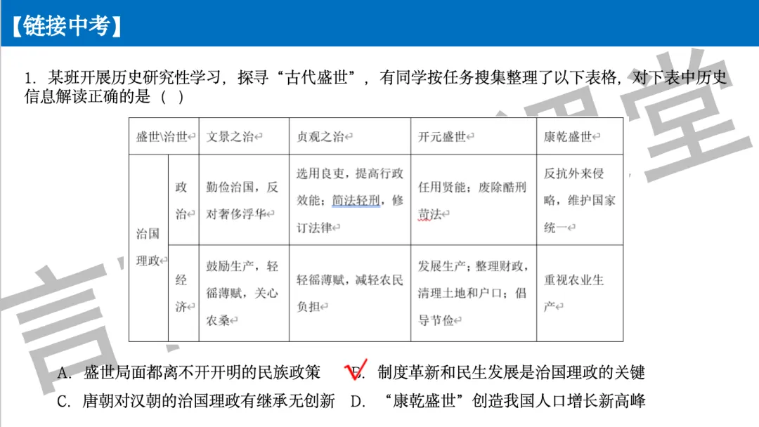 2026年中考历史一轮单元复习:七下第一单元《隋唐时期:繁荣与开放的时代》 第16张