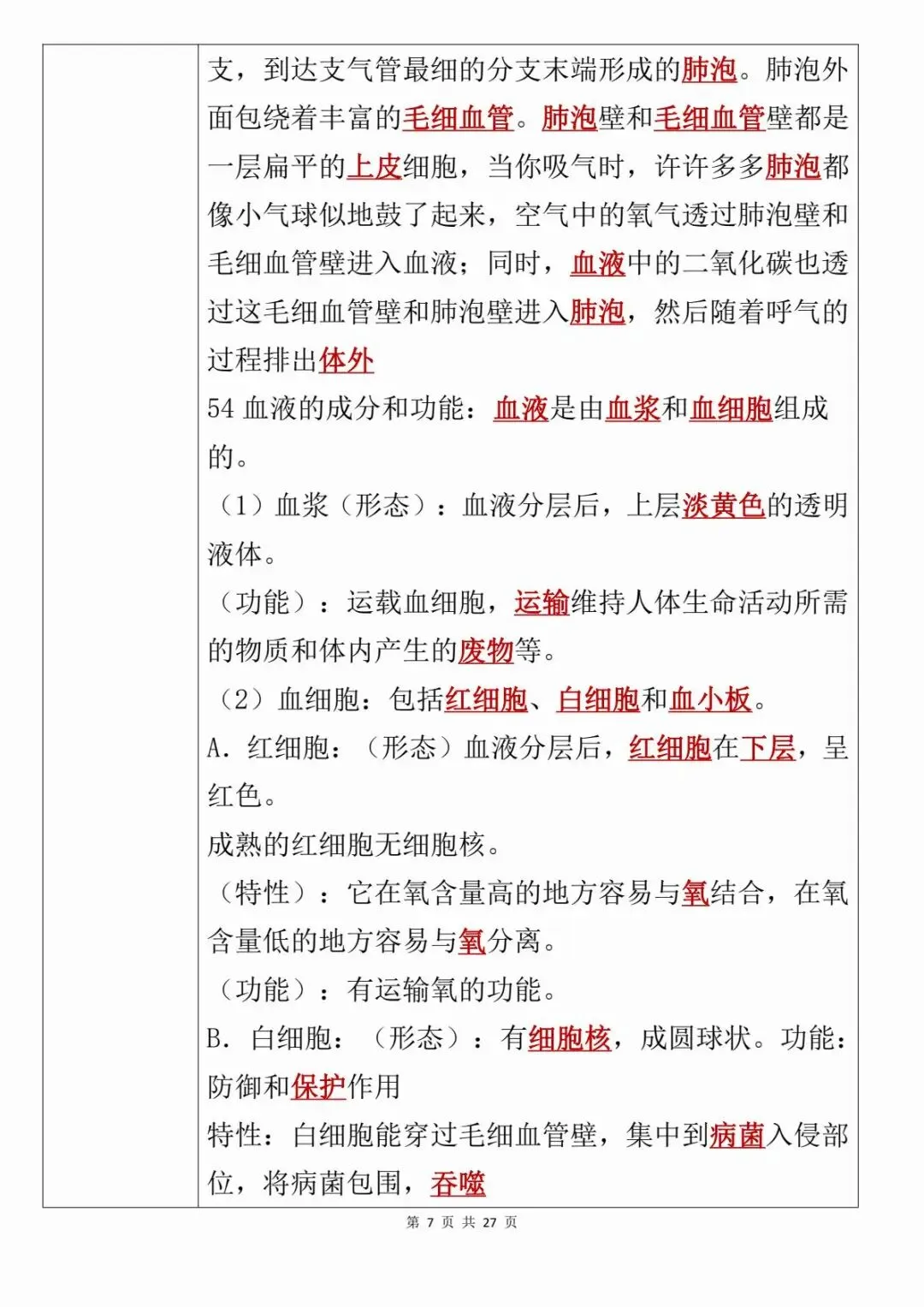 【中考会考】最新整理初中生物考前21天必背知识点PDF(寒暑假预习复习建议保存收藏转发) 第8张