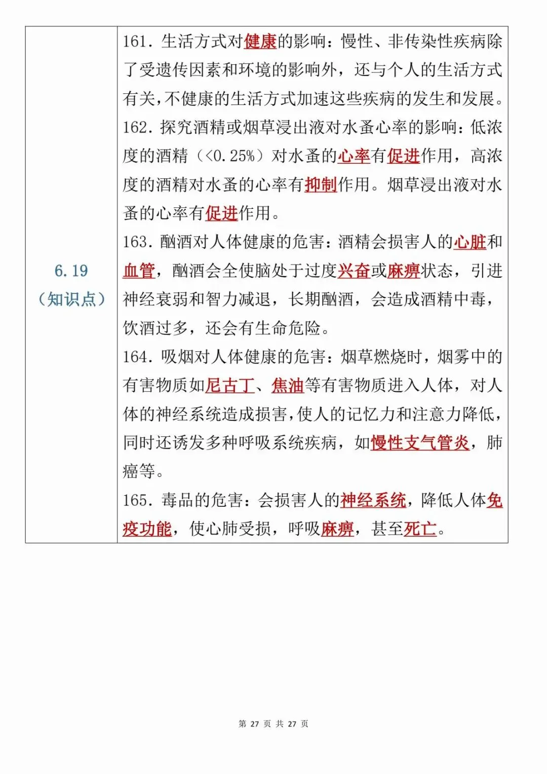 【中考会考】最新整理初中生物考前21天必背知识点PDF(寒暑假预习复习建议保存收藏转发) 第28张