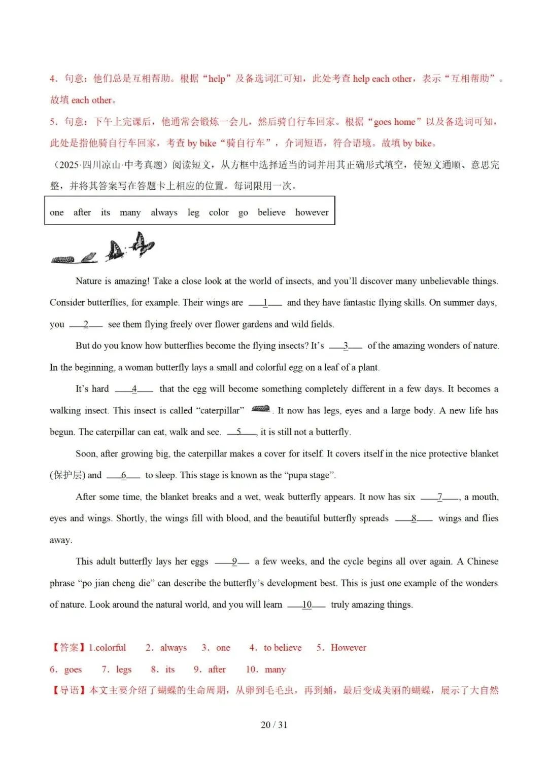 2026年中考英语:选词填空(专项训练) 第37张