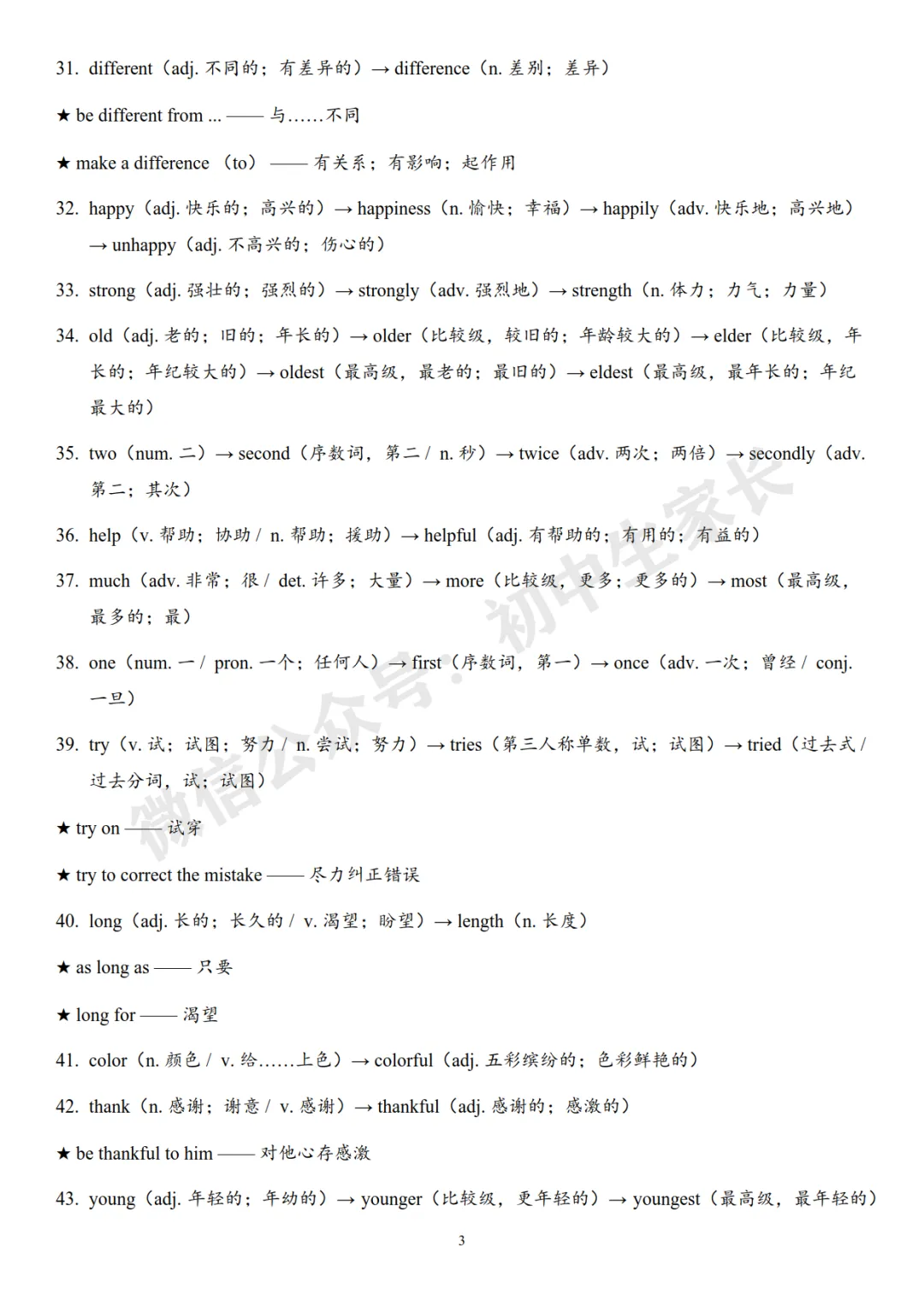 2026年中考英语复习词性转换背诵清单,替孩子转发打印! 第4张