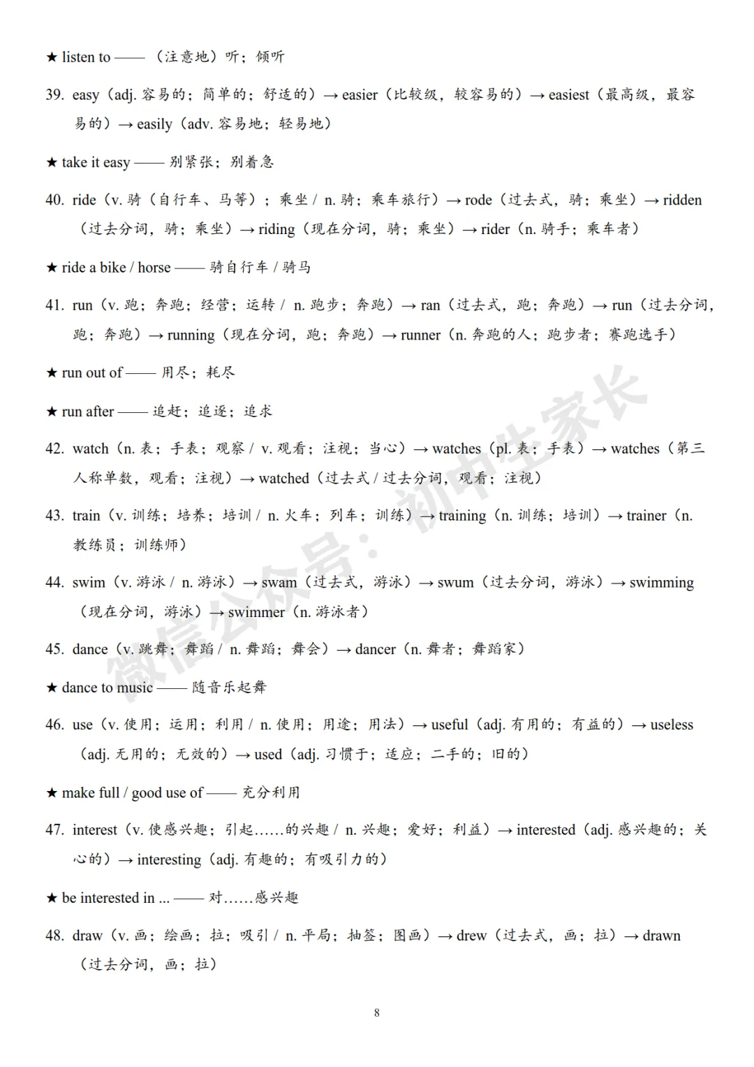 2026年中考英语复习词性转换背诵清单,替孩子转发打印! 第9张