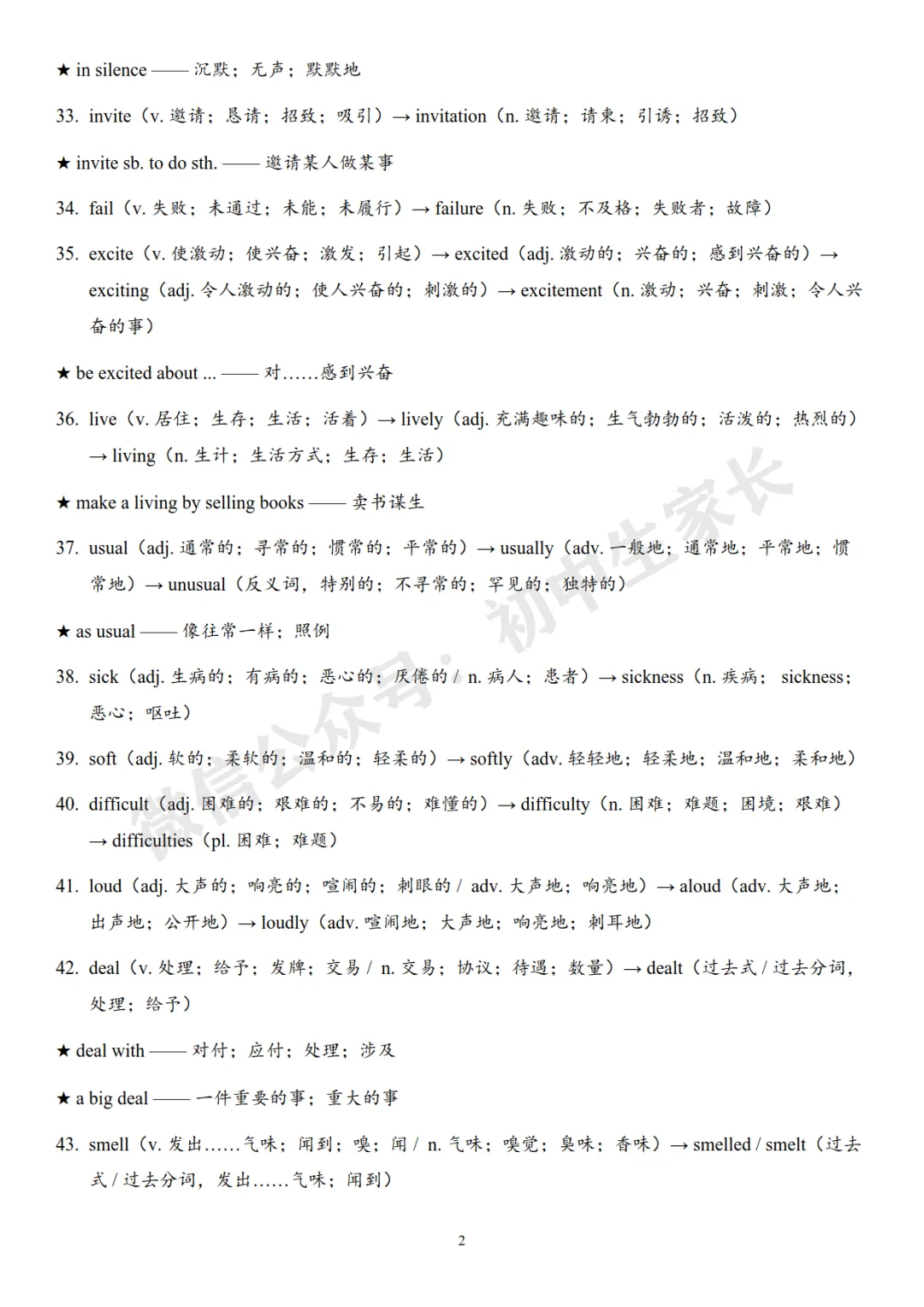 2026年中考英语复习词性转换背诵清单,替孩子转发打印! 第24张