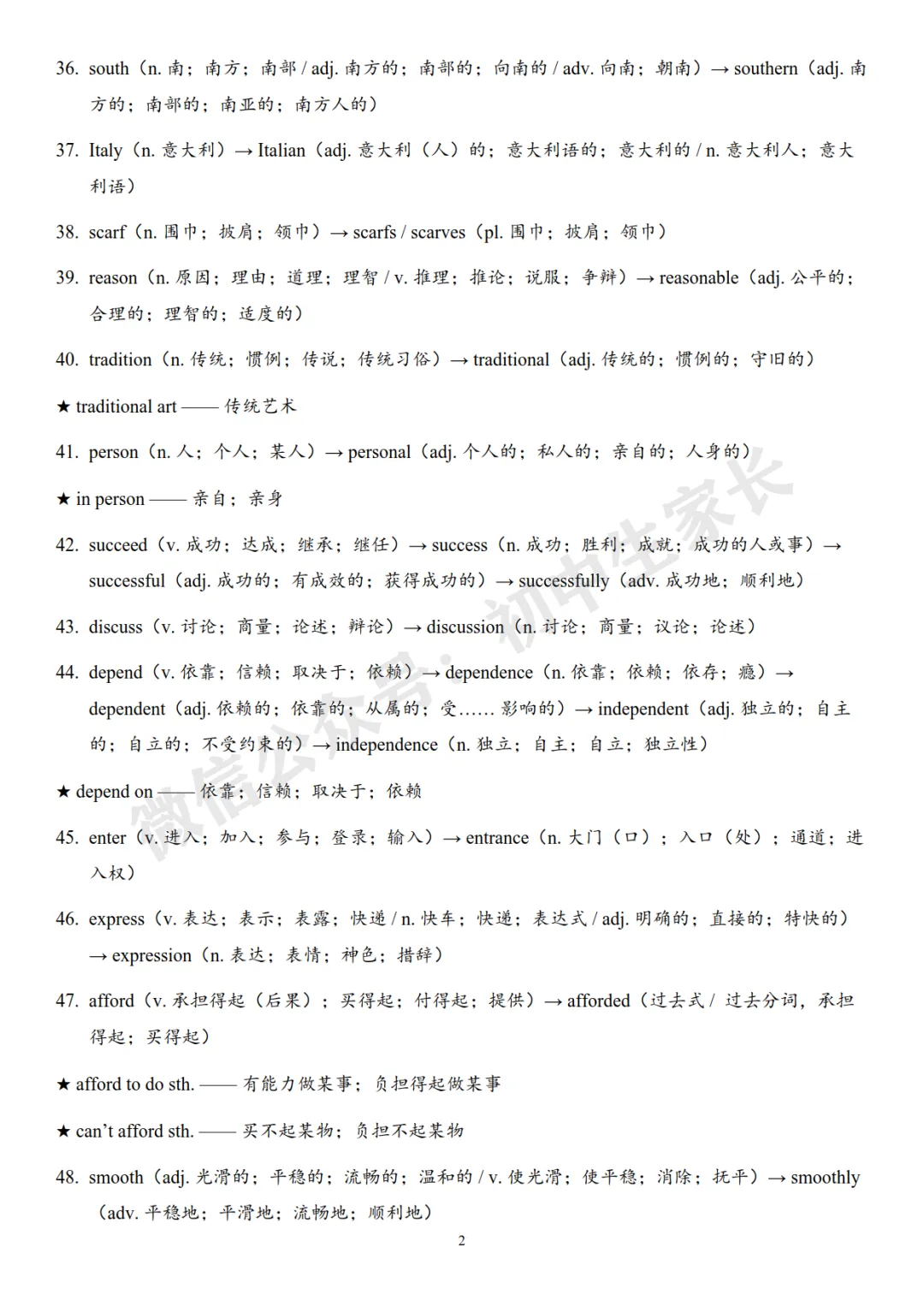 2026年中考英语复习词性转换背诵清单,替孩子转发打印! 第28张