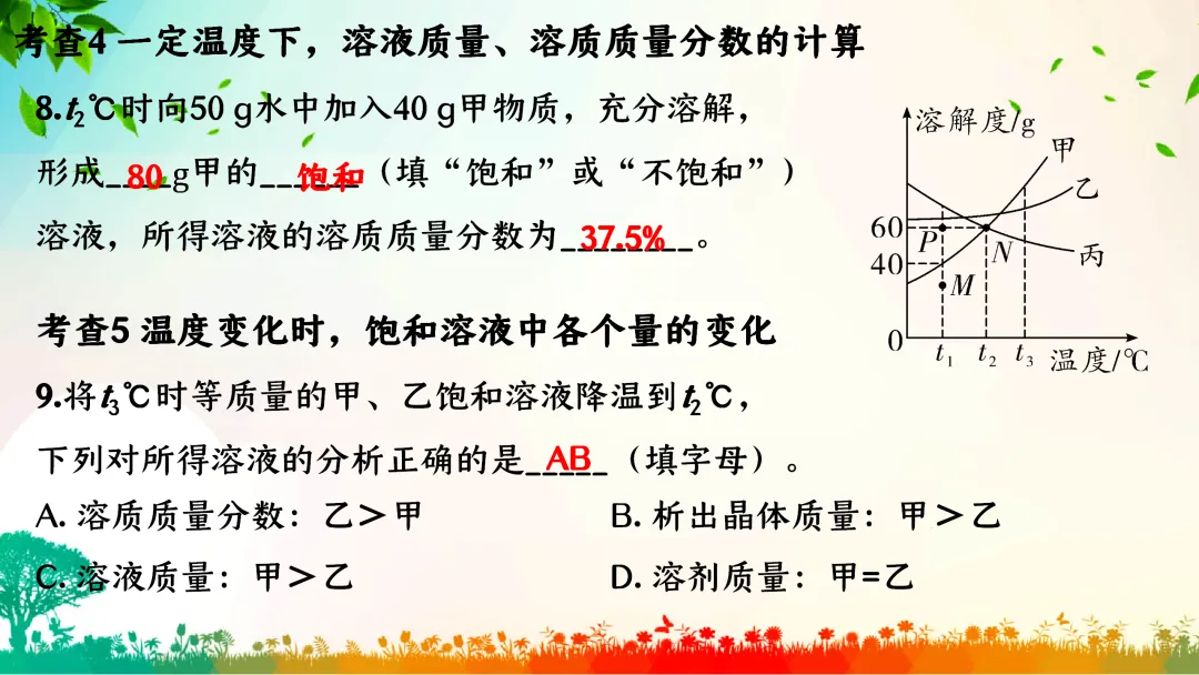 F386 中考专题复习 初中化学《溶解度、溶解度曲线及其应用》 课件PPT+教学设计Word 第6张