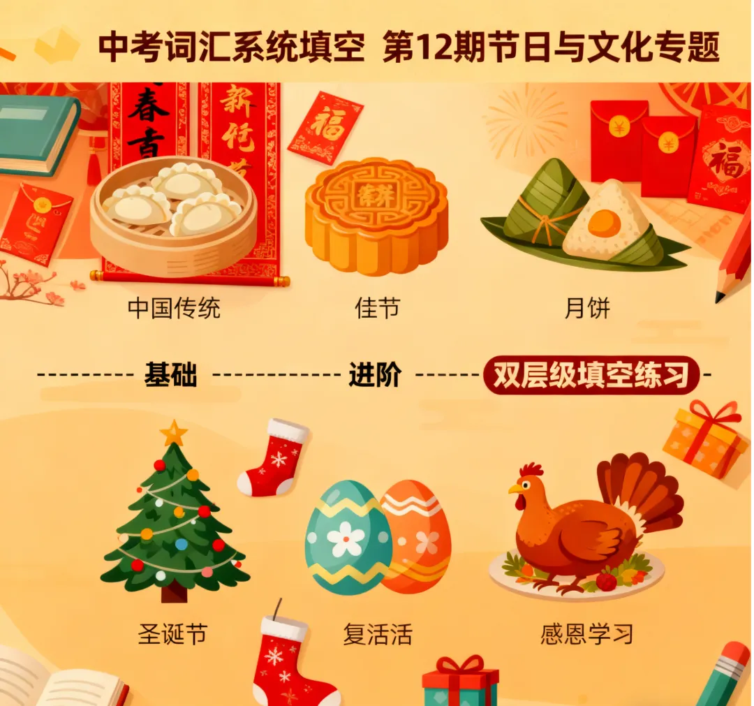 中考词汇系列填空⑫:文化与节日专题,解锁节日里的文化密码 第1张