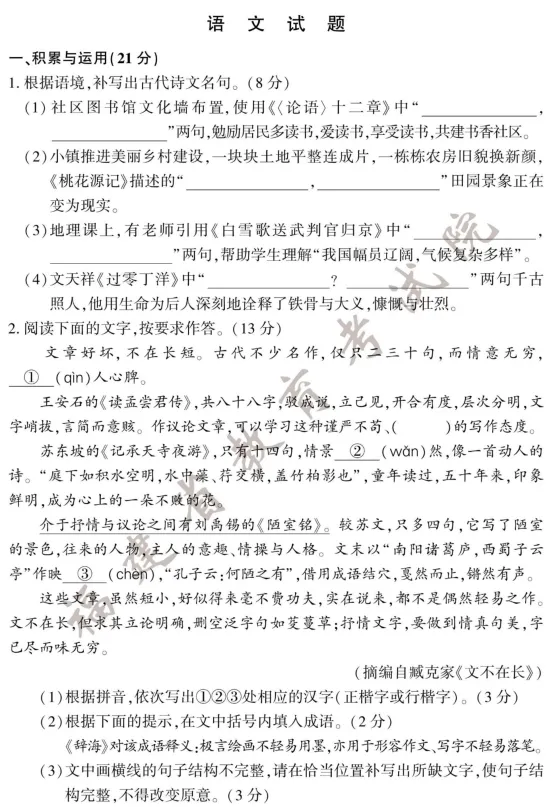 2025年全国各地区中考试卷及答案解析完整版合集,PDF可下载 第13张