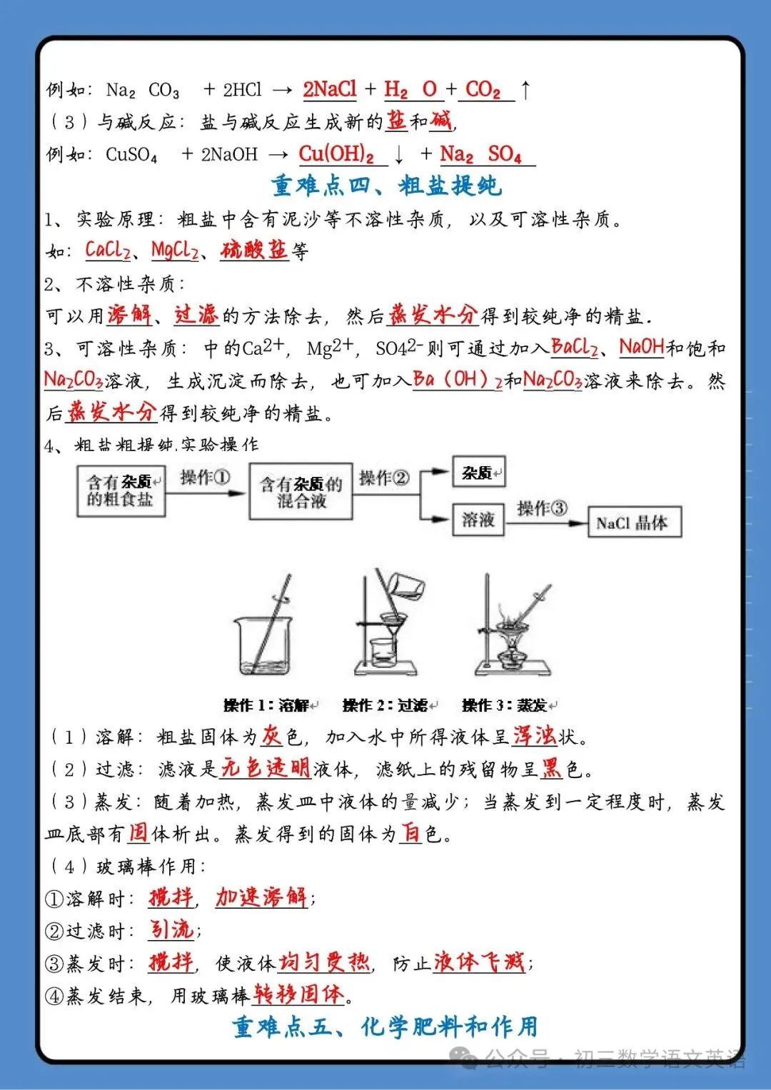 中考化学:常见酸碱盐重难点 第4张