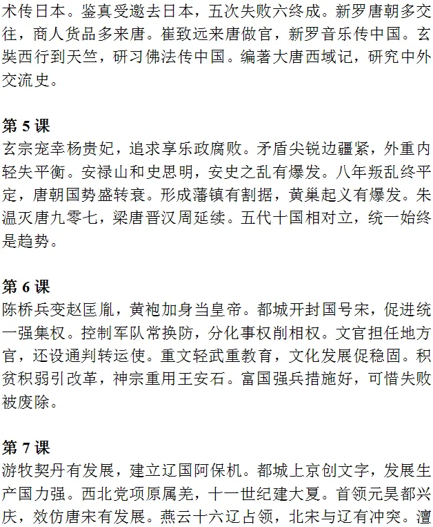 中考历史《必背知识点+答题模板+思维导图》 第9张