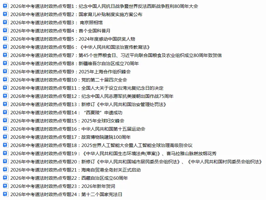 2026年中考道法时政热点专题24:第十二个国家宪法日 第1张