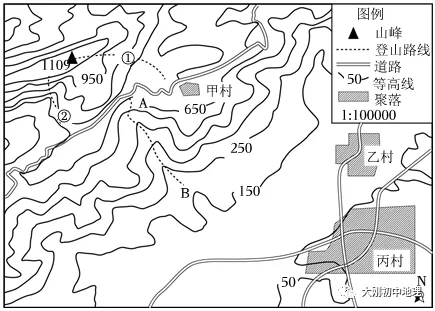 中考专训:等高线(精选50题) 第11张