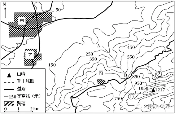 中考专训:等高线(精选50题) 第49张