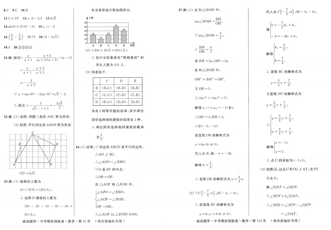 2026 诚成题库 中考模拟领航卷 数学(含夹卷及答案) 第13张 2026 诚成题库 中考模拟领航卷 数学(含夹卷及答案) 第13张