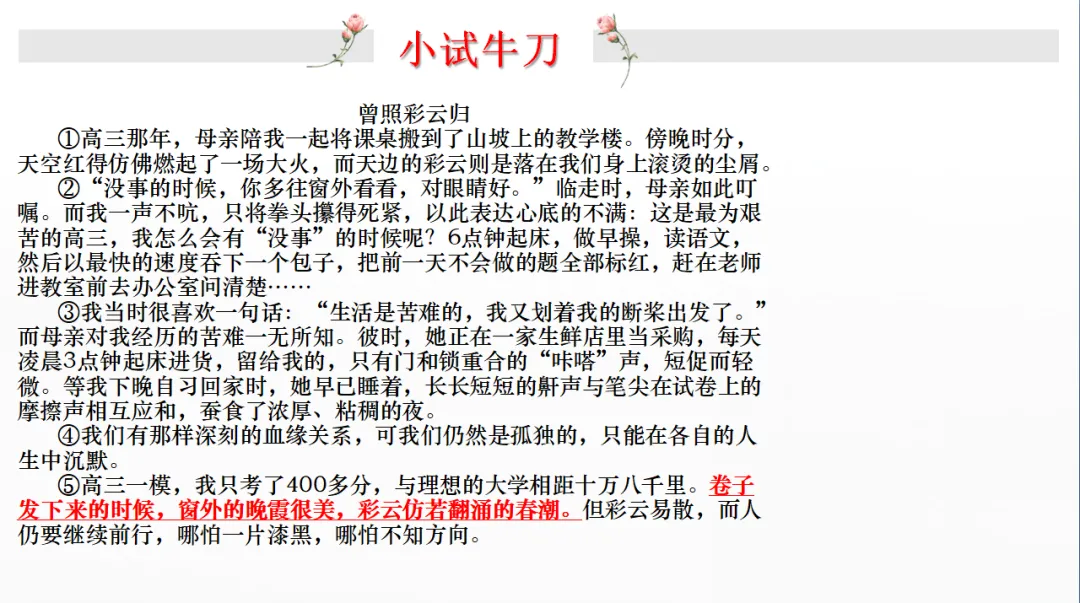 中考记叙文阅读理解复习(5)——句子赏析 第31张