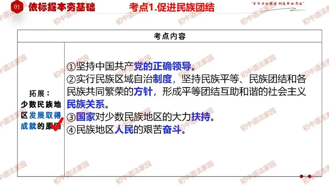 2026年中考道德与法治一轮复习高效培优 专题23 中华一家亲(九上) 第10张