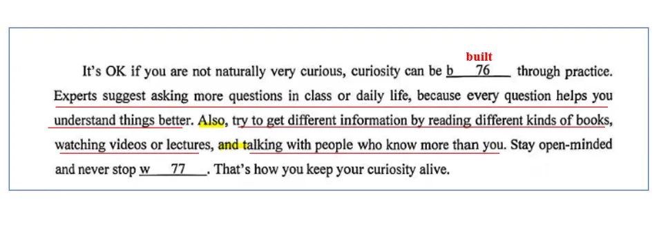 2026年嘉定中考英语一模首字母填空解析 第13张