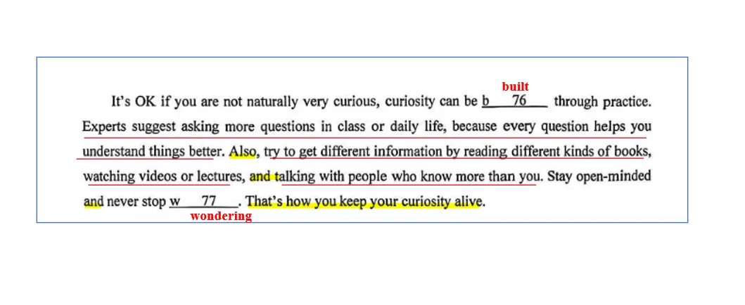 2026年嘉定中考英语一模首字母填空解析 第14张