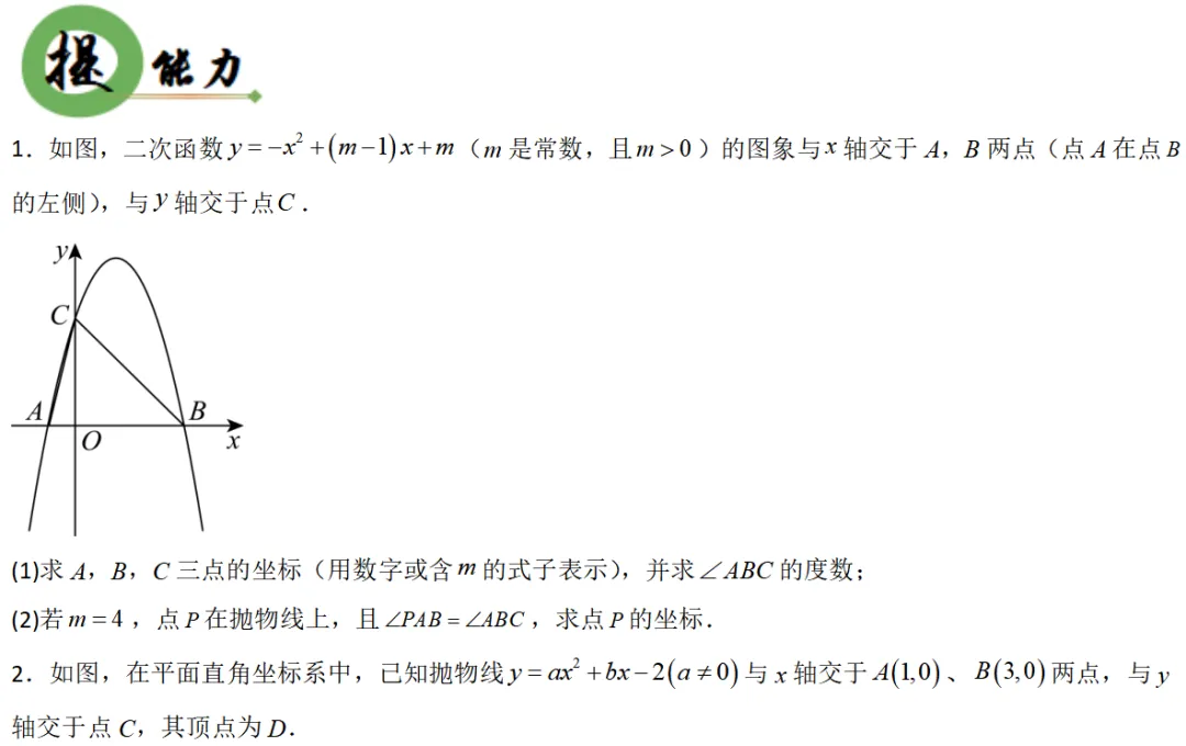 2026年中考数学一轮复习专题|二次函数压轴题最值问题和角度相关 第36张